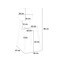 Moderne set met zwarte vierkante tafel 70x70 cm 2 design stoelen Wade Black 