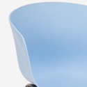 Set van 2 design stoelen en zwarte vierkante tafel 70x70 cm Navan Black Aankoop