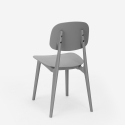 Table ronde de 80 cm noir + 2 chaises design Berel Black 