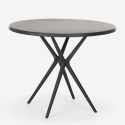 Table design ronde noire 80cm + 2 chaises design Eskil Black 