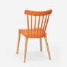 Table design ronde beige 80 cm + 2 chaises design Eskil 