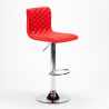 Tabouret haut de bar et cuisine en similicuir emmaillé design Denver 