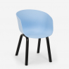 Set van 2 design stoelen en vierkante beige tafel 70x70 cm Navan Prijs