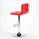 Tabouret haut de bar et cuisine en similicuir emmaillé design Denver 