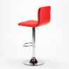 Tabouret haut de bar et cuisine en similicuir emmaillé design Denver 
