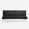 Canapé convertible 3 places clic clac design tissu velours Explicitus Vente