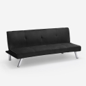 Canapé convertible 3 places clic clac design tissu velours Explicitus Offre