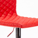 Tabouret haut de bar et cuisine en similicuir emmaillé design Denver 