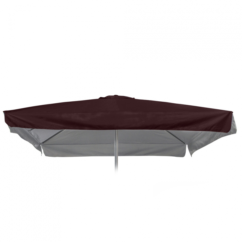 Vervangend doek voor vierkante tuinparasol 3x3 m Marte Brown met volant Aanbieding