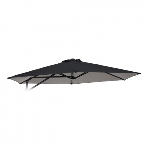 Toile de remplacement pour parasol de jardin 3x3 hexagonal Dorico Noir Promotion