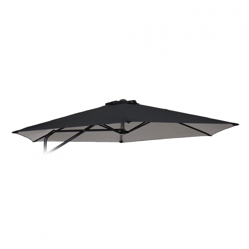 Reserve doek voor zeshoekige tuinparasol 3x3 m met stalen arm Dorico Noir Aanbieding