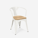chaise de cuisine et bar style design industriel avec accoudoirs steel wood arm light Offre