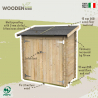 Abri de jardin en bois pour ranger les outils Ambrogio 155x85 Nature Vente