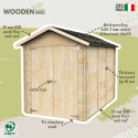 Abri de jardin en bois naturel pour outils Fiamma 178x273 Vente