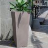 Vierkante bloempot, 85 cm hoog, design tuinpot Hydrus terras Aanbod