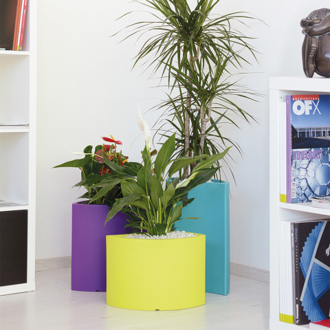 3 vases colorés jardinière pour plantes design maison jardin Tris Petalo