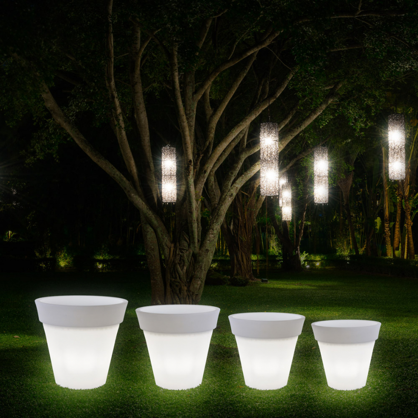 Vases lumineux d'extérieur jardin et terrasse Pegasus