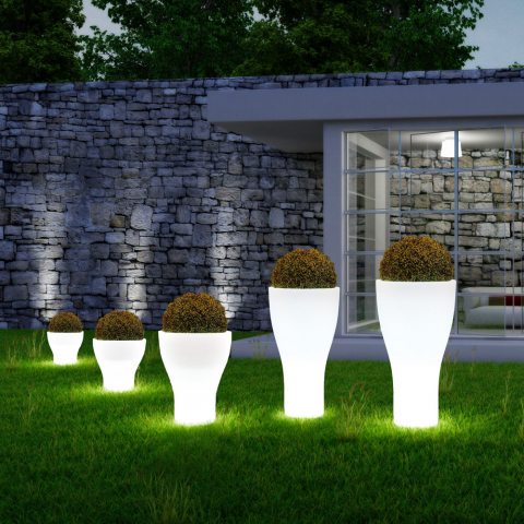 Vase lumineux extérieur design moderne jardin et terrasse Domus
