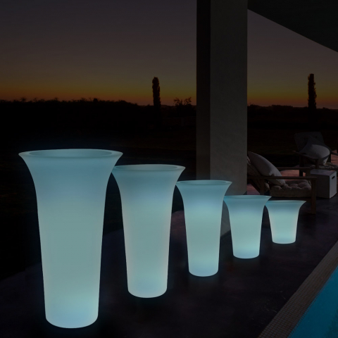 Vase Lumineux Fluorescent Design Rond Extérieur Jardin Flos Fluo