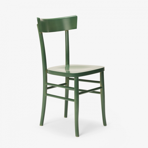 copy of Chaise classique en bois rustique pour salle à manger cuisine bar restaurant Milano