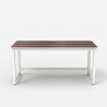 Modern rechthoekig wit houten bureau 120 x 60 cm Bridgewhite 120 Kortingen
