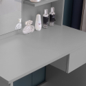 Grijs make-up station met spiegel, lade en krukje Mayca Grey Catalogus