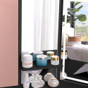 Coiffeuse table de maquillage noir à angle avec 3 Miroirs LED Elettra Black Catalogue