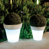 Conische verlichte plantenbak voor buiten tuin met lichtset Pegasus Karakteristieken