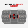 Paar halters 2 x 32 kg dumbbells met verstelbaar gewicht Oonda Korting