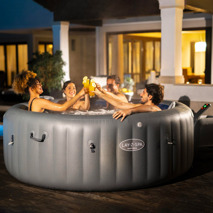 Spa gonflable ronde 216x80cm Bestway Lay-Z SPA Santorini Hydrojet Pro 7 places 60075 Promotion Spa gonflable ronde 216x80cm Bestway Lay-Z SPA Santorini Hydrojet Pro 7 places 60075 Promotion