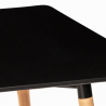 Table noire 120x80cm + 4 chaises design cuisine et salle à manger Bar Genk 