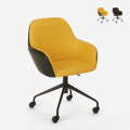 Modern design gestoffeerde in hoogte verstelbare en draaibare bureaustoel Narew Aanbieding