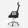 Chaise de bureau design ergonomique inclinable appui-tête en tissu Baku Remises