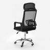 Chaise de bureau design ergonomique inclinable appui-tête en tissu Baku Réductions