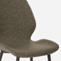 Chaise de cuisine restaurant et bar en similicuir en métal design moderne Lyna Dimensions