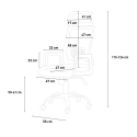 Chaise de bureau design ergonomique inclinable appui-tête en tissu Baku Choix