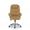 Chaise de bureau ergonomique rembourrée en simili cuir Commodus Coffee Offre