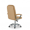 Chaise de bureau ergonomique rembourrée en simili cuir Commodus Coffee Réductions