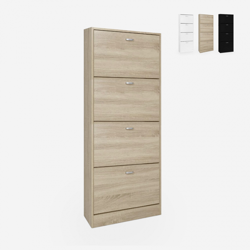 Ruimtebesparende verticale schoenenkast 63x24x154 cm 4 deuren 24 paar schoenen Kingad Aanbieding Ruimtebesparende verticale schoenenkast 63x24x154 cm 4 deuren 24 paar schoenen Kingad Aanbieding