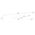 Design TV-meubel 200cm 2 laden Daiquiri Pero Ardesia L Catalogus