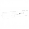 Design TV-meubel 200cm 2 laden Daiquiri Pero Ardesia L Catalogus