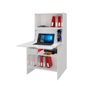 Bureau 70x70 pliable avec étagère rétractable armoire Dalia Remises