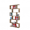 Bibliothèque colonne à 6 étagères Bureau Design Moderne Calli Acero Remises