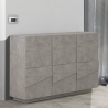 Buffet Design Moderne salon et salle à manger 3 Portes Gris Ping Bronx M Promotion