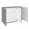 Buffet Design Moderne salon et salle à manger 3 Portes Gris Ping Bronx M Remises