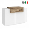 Buffet de cuisine moderne meuble de salon bois blanc Coro Bata Maple Vente