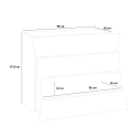 Commode chambre salon design 4 tiroirs blanc brillant Arco Draw Réductions