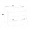 Commode chambre salon design 4 tiroirs blanc brillant Arco Draw Réductions