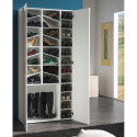 Armoire à chaussures design entrée blanc brillant 28 paires Girl Remises