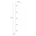 Armoire colonne design blanc brillant 5 étagères Joy Wardrobe Catalogue